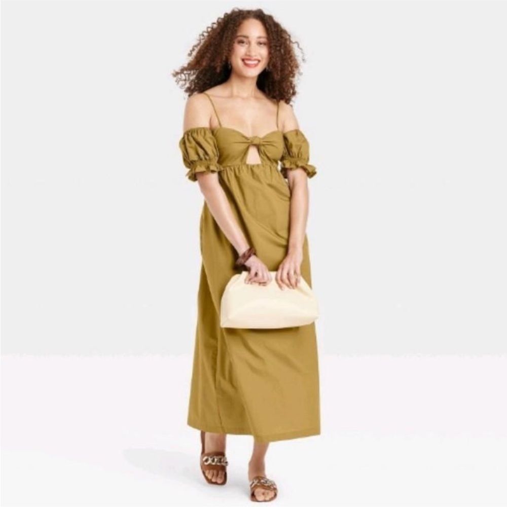 A New Day Sleeveless Tie-front Midi Dress
